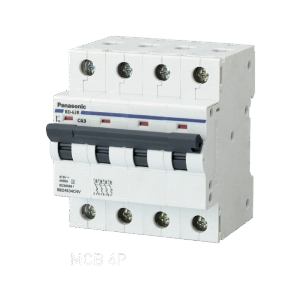 Cầu dao đóng cắt tự động MCB 16A 4 cực Panasonic