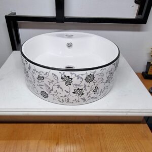 Chậu Lavabo đặt bàn vân hoa cao cấp C46