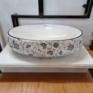 Chậu Lavabo đặt bàn vân hoa cao cấp C48